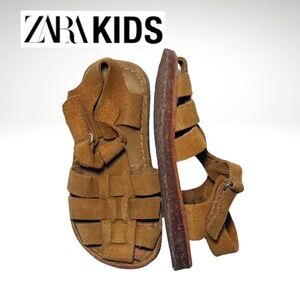 ZARA KIDS FISHERMAN TAN SANDALS, TODDLER BOYS SIZE 8